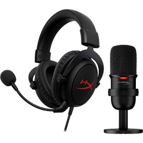 Resim HyperX Streamer Pack - Could Core Gaming Kulaküstü Kulaklık Dts, Solocast Gaming Mikrofon, One Size 