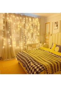 Resim Uslucan Alışveriş 8 Fonksiyonlu Peri Perde Led Uzaktan Kumandalı Günışığı Perde Peri Led 3 Mt X 3 M Renk 