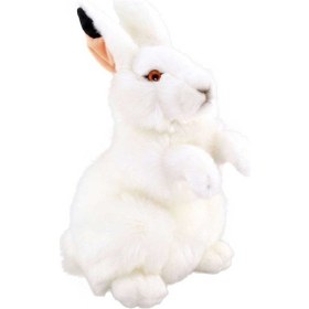 Resim Peluş Oyuncak Beyaz Tavşan Peluş 28 CM 