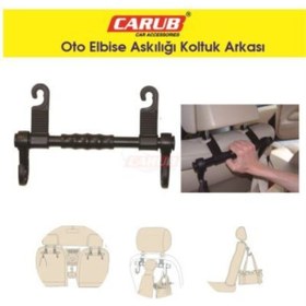 Resim Genel Markalar Oto Araç Içi Elbise Askılığı Koltuk Arkası Plastik 2 Li Koltuk Arkası Poşetlik Çanta Askılığı 