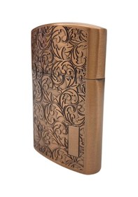 Resim Silvio Monetti Benzinli Çakmak Bakır Renk Kabartma Desenli 109147 