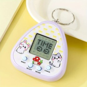 Resim Dashanshop Mini Oyun Konsolu Anahtarlık - Sırt Çantası Ve Çanta Çıngırağı, Mor 1908 İçin İdeal 