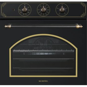 Resim Kumtel Rustik Siyah Cam Ankastre Fırın 4 Prog. B66-SF3(MT) 