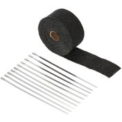 Resim Ximistore9 5m Fiberglass Egzoz Isı Yalıtım Bandı - Motor Ve Motosikletler İçin Yüksek Sıcaklık Koruma 