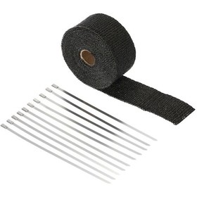 Resim Ximistore9 5m Fiberglass Egzoz Isı Yalıtım Bandı - Motor Ve Motosikletler İçin Yüksek Sıcaklık Koruma 