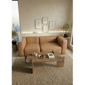 Resim tridihome Modern Doğal Meşe Orta Sehpa Ahşap Ayaklı Dikdörtgen Salon Ofis Sehpası Iskandinav Tarzı Orta Sehpa Geçme Ayaklı Rustik Tasarım 