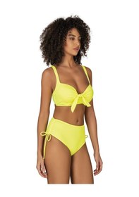 Resim Endeep Kadın Fiyonk Detaylı Sarı Büyük Beden Bikini Takımı-florasan Sarı 