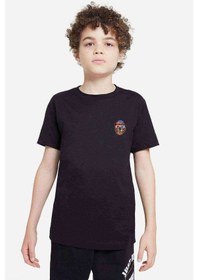 Resim Ayı 3D Gözlük 3 Boyutlu Gözlük Baskılı Unisex Çocuk Siyah T-Shir 