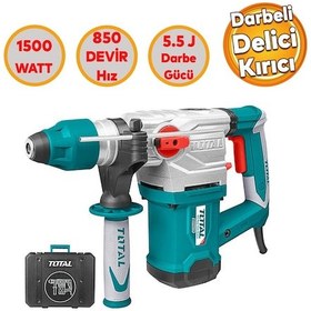 Resim Total TH115326 Kırıcı Delici Darbeli Matkap 1500 W Kömürlü Ahşap Metal Beton Elektropnömatik Delme Kırma Makine 