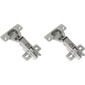 Resim Dolap Kapağı Menteşesi Samet Marka Düz Tas Menteşe 2 Adet Mobilya Bağlantı Elemanları 