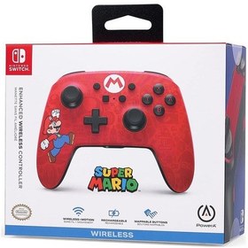 Resim Powera Nintendo Switch Enhanced Kablosuz Oyun Kumandası Gamepad Here We Go Mario 