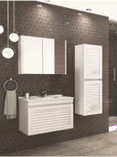 Resim NETDEKO Blenda 75 Cm Banyo Dolabı (boy Dolap Dahil ) 