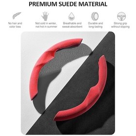 Resim Tongxida Tesla Model 3 İçin Kaymaz Süet Direksiyon Kılıfı - Erkek/kadın Tasarım 