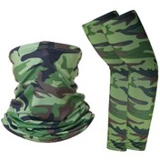 Resim Xuweiwei Kamufle Desenli Kol Kılıfı Maske Bandana Ve Çorap Seti 2li Spor Outdoor Koruma 