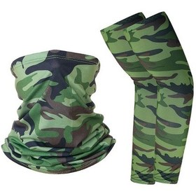 Resim Xuweiwei Kamufle Desenli Kol Kılıfı Maske Bandana Ve Çorap Seti 2li Spor Outdoor Koruma 