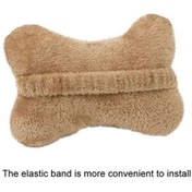 Resim Wondernest Araba İçin Karikatür Ayı Desenli Peluş Koltuk Yastığı, Kafalık Beyaz 