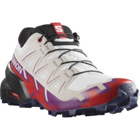 Resim Salomon 417432 Speedcross 6 W White/sparkling Grape/fiery Red Kadın Outdoor Ayakkabı 