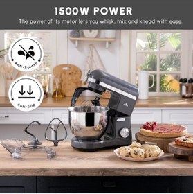 Resim Karaca 5 Litre Hacim 6 kademeli hız Çift kollu aparat Hamur yoğurma Karıştırıcı Multfak Şefi 