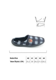 Resim Gezer Erkek Kışlık Rahat Taban Ev Bahçe Terlik Siyah 