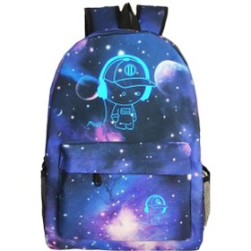 Resim Galaxy Unisex Anime Aydınlık Okul Sırt Çantası Gri 