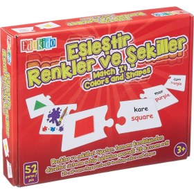 Resim Hype Store Hafıza Kartları, Renkler ve Şekiller Eşleştirme Kartı 