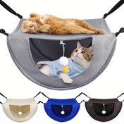 Resim Kedi hamakları için ayarlanabilir, iç mekan kullanımı için uygun, nefes alabilen mesh askılı pet yatağı, kedinizin rahat bir evi oluşturur 