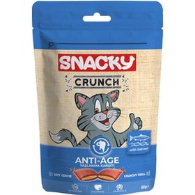 Resim Snacky Crunch Karşılı Somonlu Kedi Ödülü 60 Gr 
