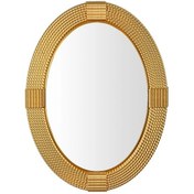 Resim Dekoratif Oval Ayna Örgülü Model Gold 77 64 