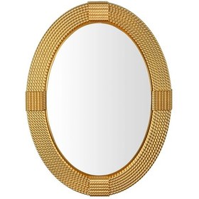 Resim Dekoratif Oval Ayna Örgülü Model Gold 77 64 