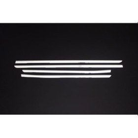 Resim Dacia Duster Uyumlu 2010-2017 Krom Cam Çıtası 4 Parça Paslanmaz Çelik 
