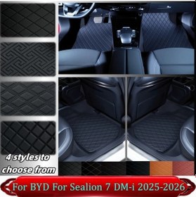 Resim Honeybeeshop Byd Sealion 7 Dm-i 2025-2026 Izgara Desen Kahverengi Zemin Matı Ağır Hizmet Kaymaz 