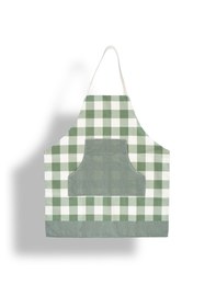 Resim Çeyizlik Hediyelik Pötikare Baskılı Dekoratif Keten Peçeteli Mutfak Önlüğü Hrym-01yeşil Yeşil 