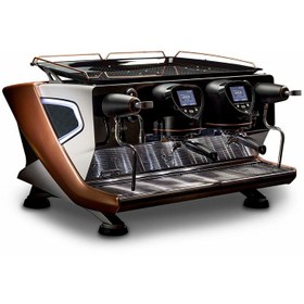 Resim Gaggia La Reale Tall Cup Yarı Otomatik Espresso Kahve Makinesi, 2 Gruplu, Gri-Bakır 