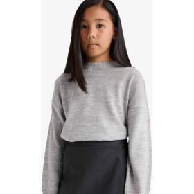 Resim DeFacto Oversize Geniş Kalıp Bisiklet Yaka Triko Kazak Kız Çocuk E7739A825AU 
