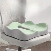 Resim Ergonomik Hafif Kök Boyalı Coccyx Yastık - Yıkanabilir Polyester Kapak, Ofis Sandalyesi, Tekerlekli Sandalye, Araba Koltuğu için Kaymaz Yumuşak Destek, Elde Yıkama Sadece, Konfor Koltuk Aksesuarı | Modern Tasarım Yastık | Örgü Dokulu Kapak, Ofis Sandalyesi için Yastık 