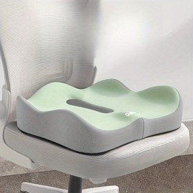 Resim Ergonomik Hafif Kök Boyalı Coccyx Yastık - Yıkanabilir Polyester Kapak, Ofis Sandalyesi, Tekerlekli Sandalye, Araba Koltuğu için Kaymaz Yumuşak Destek, Elde Yıkama Sadece, Konfor Koltuk Aksesuarı | Modern Tasarım Yastık | Örgü Dokulu Kapak, Ofis Sandalyesi için Yastık 