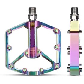 Resim Forte Gt Alüminyum Platform Bisiklet Pedalı Rainbow XBYC-1818 