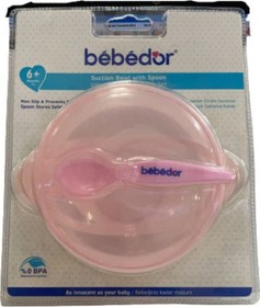 Resim Bebedor Vakumlu Tabak Kaşık Seti 8557 Pembe 8557M 