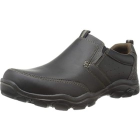 Resim Skechers 64440-BLK Montz Devent Erkek Siyah Günlük Deri Siyah Sneaker Yürüyüş Ayakkabı 