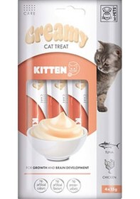 Resim M-pets Ton Balıklı Ve Tavuklu Krema Yavru Kedi Ödül Maması 4x15 Gr 244-30045.01 