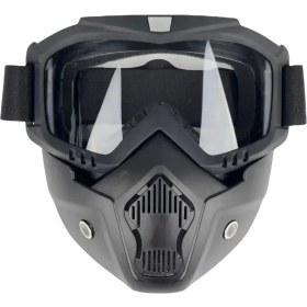 Resim Cross Motosiklet Bisiklet Gözlüğü Açık Kask Maskesi Süngerli Bant Lastikli Jet Maske 