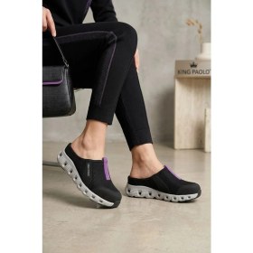 Resim King Paolo H5204 Missy Kadın Memory Foam Sabo Terlik Siyah - Mor 