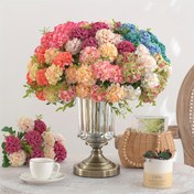 Resim 1 Bunch of 10 Heads Yapay Hibisküs Sahte Gelin Gelinlik Çiçek Buketi Düğün Partisi Ev Dekorasyonu için 