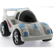 Resim MEGA Sürtmeli Kırılmaz Beyaz Yarış Arabası F559 