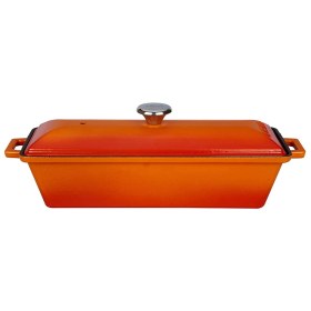 Resim Döküm Ekmek Kabı/terrine, 11X29 Cm, Turuncu 
