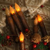 Resim 6 adet 6 Simülasyon Uzun Ampul LED Mum Işıkları, Pil ile Çalışır, Cadılar Bayramı Noel Sevgililer Günü Parti Süslemeleri Romantik Atmosfer (Piller Dahil Değildir) 