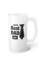 Resim You're Best Dad Baskılı Buzlu Hediyelik Bira Bardağı - Doğum Günü - Sevgililer Günü - Babalar Günü Beyaz 