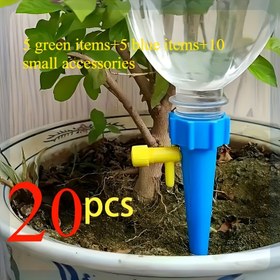 Resim 20 Adet Ayarlanabilir Damla Sulama Sistemi ile Otomatik Su Verme Çubukları, Çok Renkli Nozul Kodlu, Dayanıklı Plastik Bahçe ve İç/Dış Mekan Bitki Ekipmanı – Dünya Çapında Milyarlarca Satılan En İyi Ürün 
