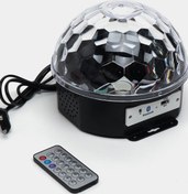 Resim TechnoStation Işıklı Disko Topu Bluetooth Hoparlör Gece Lambası Kablosuz Speaker Ses Bombası Mp3 Çalar 