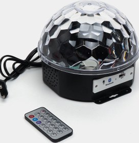 Resim TechnoStation Işıklı Disko Topu Bluetooth Hoparlör Gece Lambası Kablosuz Speaker Ses Bombası Mp3 Çalar 